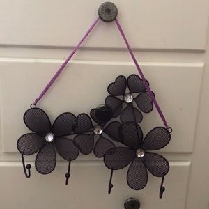 Purple jewelry hanger
